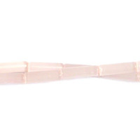 Cat's Eye Fiber Optic Glass Oval, Rice & Tube Beads - Pink - Tube - 4x13mm - 16-inch - unbranded beads for jewelry making