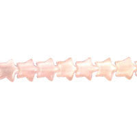 Cat's Eye Fiber Optic Glass Star Beads - Pink - Star - 9x9mm - 16-inch | SKU 97056 - unbranded beads for jewelry making