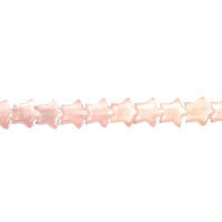 Cat's Eye Fiber Optic Glass Star Beads - Light Pink Star - 7x7mm - 16-inch - unbranded beads for jewelry making