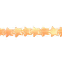 Cat's Eye Fiber Optic Glass Star Beads - Orange - Star - 9x9mm - 16-inch | SKU 97081 - unbranded beads for jewelry making