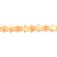 Cat's Eye Fiber Optic Glass Star Beads - Peach Star - 7x7mm - 16-inch - unbranded beads for jewelry making