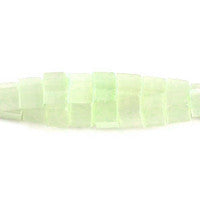 Cat's Eye Fiber Optic Glass Cube, Square & Rectangle Beads - Green - Cube - 6x6mm - 16-inch | SKU 97105 - unbranded beads for jewelry making