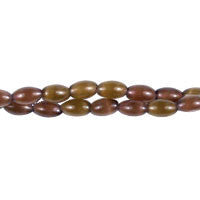 Cat's Eye Fiber Optic Glass Oval, Rice & Tube Beads - Brown - Rice - 5x8mm - 16-inch - unbranded beads for jewelry making