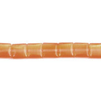Cat's Eye Fiber Optic Glass Cube, Square & Rectangle Beads - Orange - Square - 8x8mm - 16-inch | SKU 97154 - unbranded beads for jewelry making