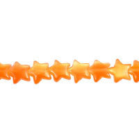 Cat's Eye Fiber Optic Glass Star Beads - Orange - Star - 9x9mm - 14-15-inch - unbranded beads for jewelry making
