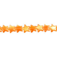 Cat's Eye Fiber Optic Glass Star Beads - Orange Star - 7x7mm - 14-15-inch - unbranded beads for jewelry making