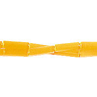 Cat's Eye Fiber Optic Glass Oval, Rice & Tube Beads - Yellow - Tube - 4x13mm - 16-inch | SKU 97203 - unbranded beads for jewelry making