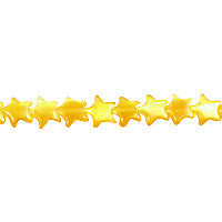 Cat's Eye Fiber Optic Glass Star Beads - Yellow Star - 7x7mm - 16-inch - unbranded beads for jewelry making