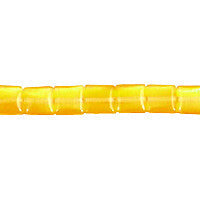 Cat's Eye Fiber Optic Glass Cube, Square & Rectangle Beads - Yellow - Square - 8x8mm - 16-inch | SKU 97210 - unbranded beads for jewelry making