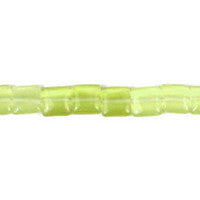 Cat's Eye Fiber Optic Glass Cube, Square & Rectangle Beads - Green - Square - 8x8mm - 16-inch | SKU 97225 - unbranded beads for jewelry making