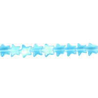 Cat's Eye Fiber Optic Glass Star Beads - Blue Star - 7x7mm - 16-inch - unbranded beads for jewelry making