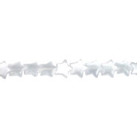 Cat's Eye Fiber Optic Glass Star Beads - Light Grey Star - 7x7mm - 16-inch - unbranded beads for jewelry making