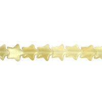 Cat's Eye Fiber Optic Glass Star Beads - Yellow - Star - 9x9mm - 16-inch | SKU 97262 - unbranded beads for jewelry making