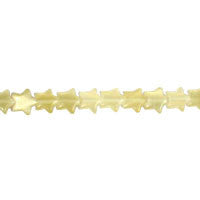 Cat's Eye Fiber Optic Glass Star Beads - Champagne Star - 7x7mm - 16-inch - unbranded beads for jewelry making