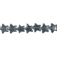 Cat's Eye Fiber Optic Glass Star Beads - Black - Star - 9x9mm - 16-inch - unbranded beads for jewelry making