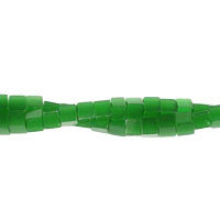 Cat's Eye Fiber Optic Glass Cube, Square & Rectangle Beads - Light Emerald Cube - 4x4mm - 16-inch - unbranded beads for jewelry making