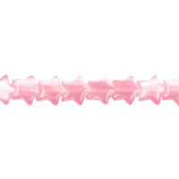 Cat's Eye Fiber Optic Glass Star Beads - Pink - Star - 9x9mm - 16-inch | SKU 97342 - unbranded beads for jewelry making