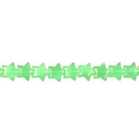 Cat's Eye Fiber Optic Glass Star Beads - Mint Star - 7x7mm - 16-inch - unbranded beads for jewelry making