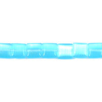 Cat's Eye Fiber Optic Glass Cube, Square & Rectangle Beads - Blue - Square - 8x8mm - 16-inch | SKU 97394 - unbranded beads for jewelry making