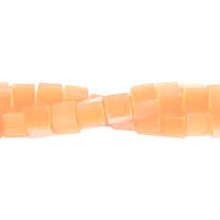 Cat's Eye Fiber Optic Glass Cube, Square & Rectangle Beads - Orange - Cube - 6x6mm - 16-inch | SKU 97487 - unbranded beads for jewelry making