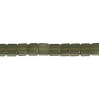 Green Smoky Quartz Glass Beads - Cube - 6x6mm - 16-inch - unbranded beads for jewelry making