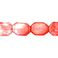 Cherry Quartz Beads - Rectangle - 18x25mm - 16-inch - unbranded beads for jewelry making