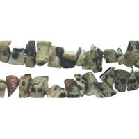Dalmatian Jasper Beads - Chips - 5x7mm - 36-inch - unbranded beads for jewelry making