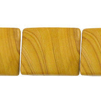 Wood Jasper Beads - Twisted Rectangle - 25x30mm - 16-inch - unbranded beads for jewelry making