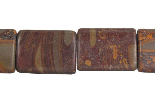 Golden Jasper Beads - Puffy Rectangle - 15x20mm - 16-inch - unbranded beads for jewelry making