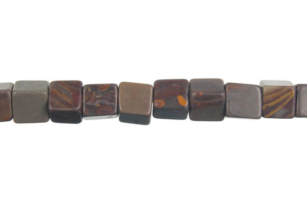 Golden Jasper Beads - Cube - 5x5mm - 16-inch - unbranded beads for jewelry making