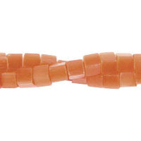 Cat's Eye Fiber Optic Glass Cube, Square & Rectangle Beads - Orange - Cube - 6x6mm - 16-inch | SKU 97867 - unbranded beads for jewelry making