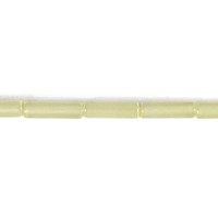 Cat's Eye Fiber Optic Glass Oval, Rice & Tube Beads - Yellow - Tube - 4x13mm - 16-inch | SKU 97883 - unbranded beads for jewelry making