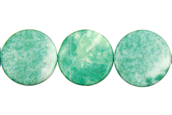 Tree Agate Beads - Coin - 20x20mm - 16-inch - unbranded beads for jewelry making