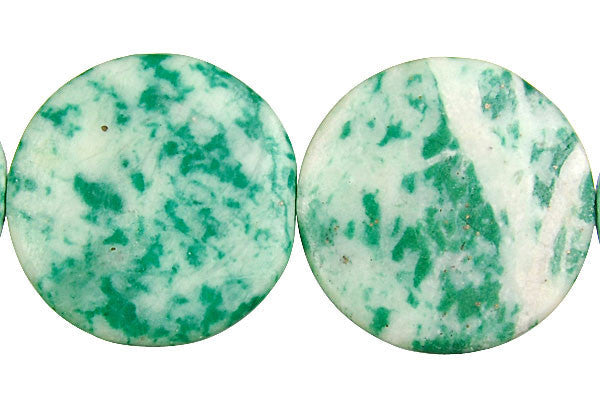 Tree Agate Beads - Coin - 30x30mm - 16-inch - unbranded beads for jewelry making