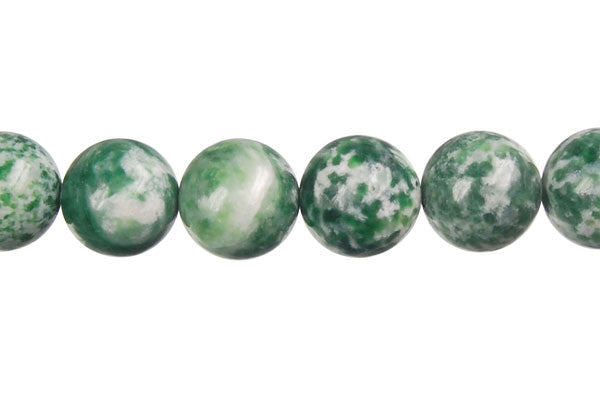 Green Spot Agate Beads - Round - 6mm - 16-inch - unbranded beads for jewelry making