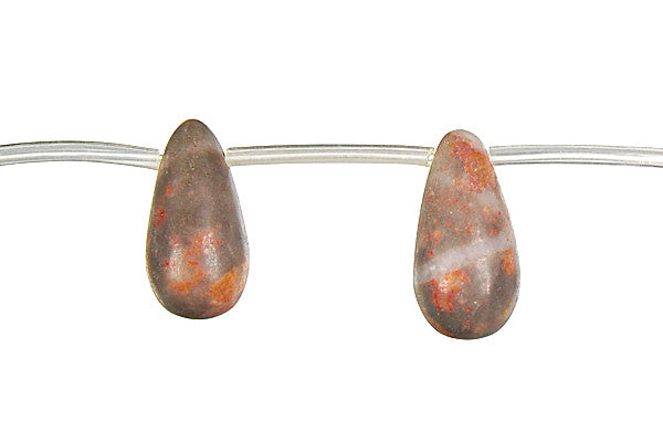 Sunset Jasper Beads - Thin Briolette - 8x16mm - 16-inch - unbranded beads for jewelry making