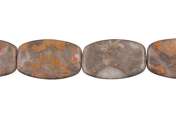 Sunset Jasper Beads - Oval Rectangle - 16x25mm - 16-inch - unbranded beads for jewelry making