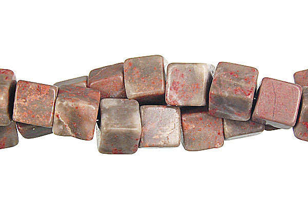 Sunset Jasper Beads - Cube - 8x8mm - 16-inch - unbranded beads for jewelry making