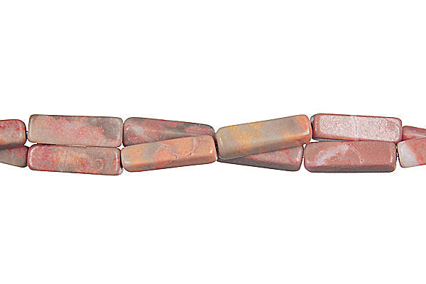 Sunset Jasper Beads - Square Tube - 4x13mm - 16-inch - unbranded beads for jewelry making