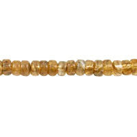 Coffee Quartz Glass Beads - Puffy Disc - 4x6mm - 16-inch - unbranded beads for jewelry making
