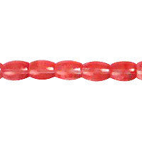 Cherry Quartz Beads - Drum - 6x9mm - 16-inch - unbranded beads for jewelry making