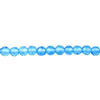 London Blue Quartz Glass Beads - Faceted Round - 4mm - 16-inch - unbranded beads for jewelry making