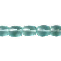 Aqua Quartz Glass Beads - Drum - 10x12mm - 16-inch - unbranded beads for jewelry making