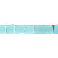 Turquoise Quartz Glass Beads - Turquoise Light Quartz Cube - 8x8mm - 16-inch - unbranded beads for jewelry making