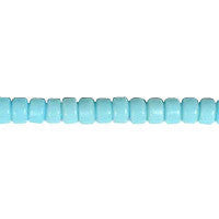 Turquoise Quartz Glass Beads - Turquoise Light Quartz Puffy Disc - 4x6mm - 16-inch - unbranded beads for jewelry making
