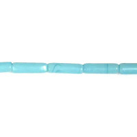 Turquoise Quartz Glass Beads - Turquoise Light Quartz Tube - 4x13mm - 16-inch - unbranded beads for jewelry making