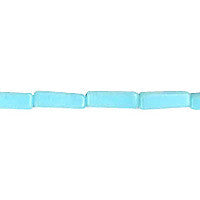Turquoise Quartz Glass Beads - Turquoise Light Quartz Square Tube - 4x13mm - 16-inch - unbranded beads for jewelry making
