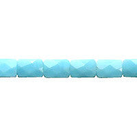 Turquoise Quartz Glass Beads - Turquoise Light Quartz Faceted Rectangle - 7x10mm - 16-inch - unbranded beads for jewelry making