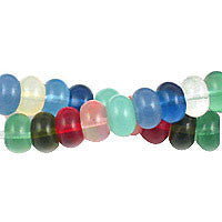 Multicolor Quartz Glass Beads - Rondelle - 2x4mm - 16-inch - unbranded beads for jewelry making