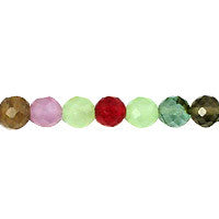 Multicolor Quartz Glass Beads - Faceted Round - 6mm - 16-inch - unbranded beads for jewelry making